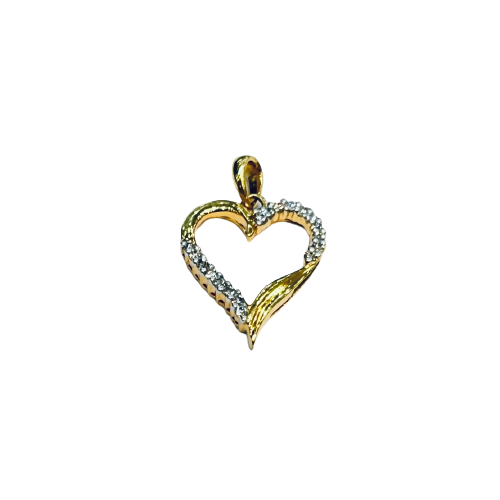 Glitters Diamond Heart Pendant in 18KT Gold