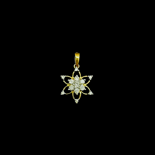Nakshatra Floral Diamond Pendant in 18KT Gold