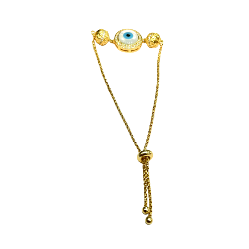 Roshan's 925 Silver Evil Eye Bracelet - Gold Plated