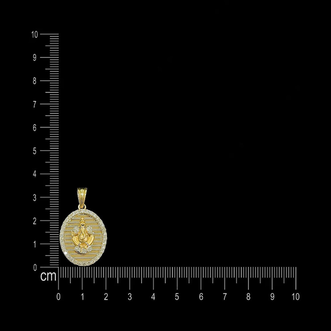 Lord Ganesha Diamond Pendant in 18KT Gold