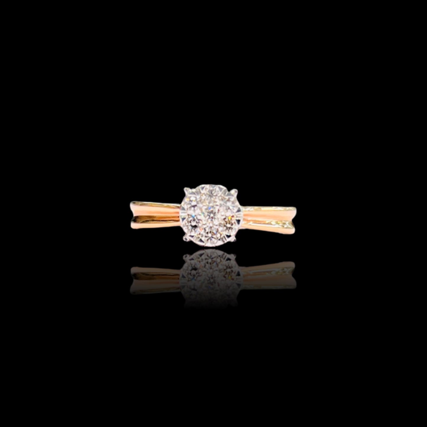 Roshan's Sleek Diamond Mounted Ring in 18KT Rose Gold - IGI Certified