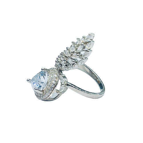 Roshan's Broad CZ, Sterling Silver Ring