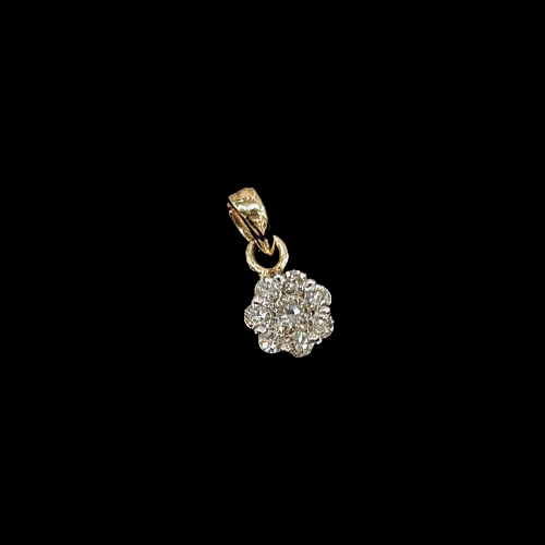 Roshan's Sleek Diamond Pendant in 14KT Gold - Pressure Setting