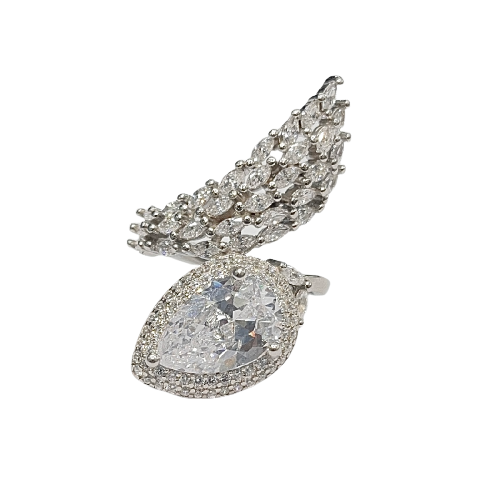 Roshan's Broad CZ, Sterling Silver Ring