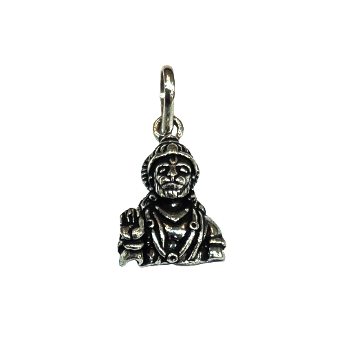 Divine Silver Pendant Featuring Lord Hanuman