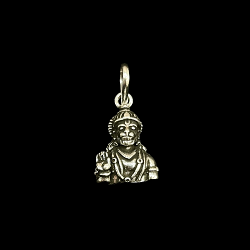 Divine Silver Pendant Featuring Lord Hanuman