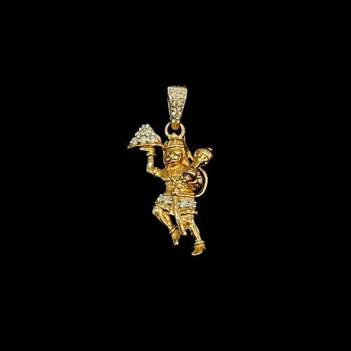 Lord Hanuman Diamond Pendant in 18KT Gold