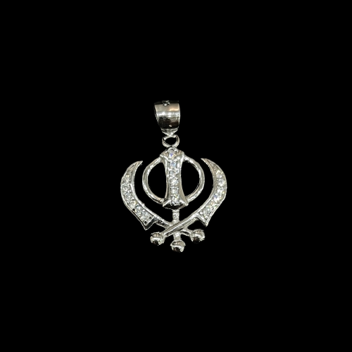 Roshan's 925 Sterling Silver Sikh Khanda Symbol Pendant