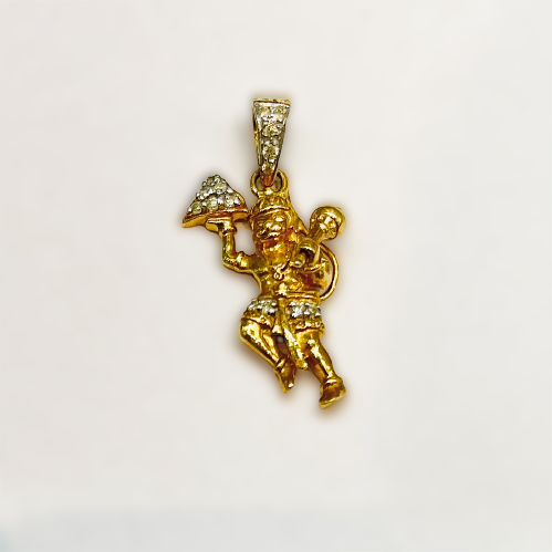 Lord Hanuman Diamond Pendant in 18KT Gold