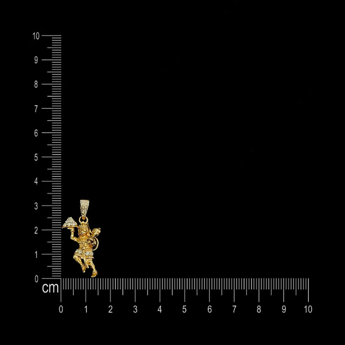 Lord Hanuman Diamond Pendant in 18KT Gold