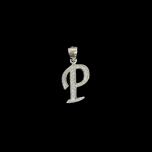 Sterling Silver P Initial Pendant