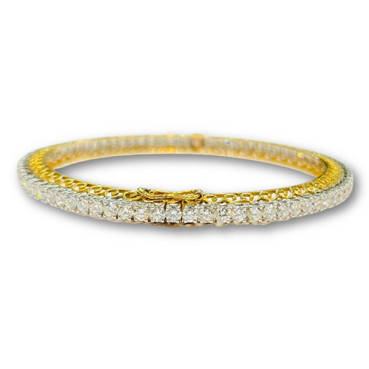 Roshan's Running Diamond Bangles Pair (9 pointer - IGI Certified)