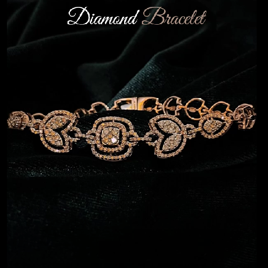 Diamond Tennis Bracelet in Rose Gold by Roshan's Jewellery - IGI-certified