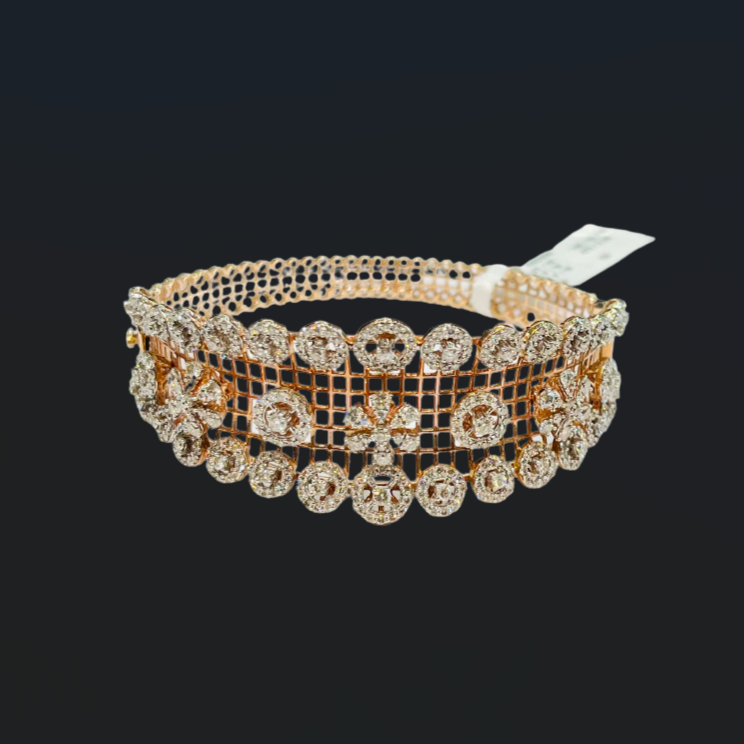 Roshan's Diamond Bracelet in Rose Gold - Royal Design (IGI-Certified)