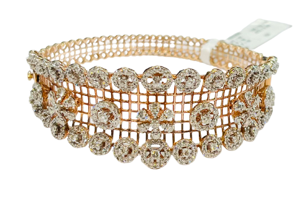 Roshan's Diamond Bracelet in Rose Gold - Royal Design (IGI-Certified)