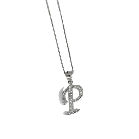 Sterling Silver P Initial Pendant